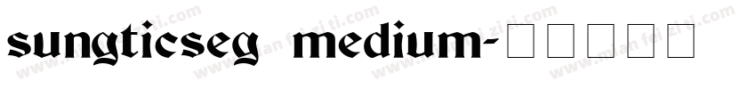 sungticseg medium字体转换